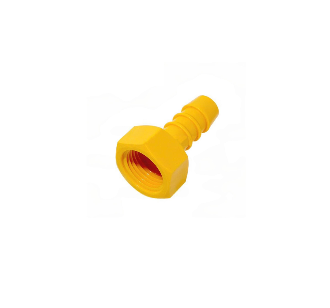 Соединитель для шланга с внутренней резьбой 1/2" желтый Lubing